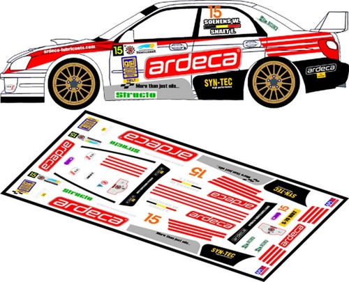 Decals subaru impreza - decals, 1/43
