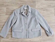 Cotswold Collections Womens Blazer Coat Wool Blend Size UK 10 Pale Blue