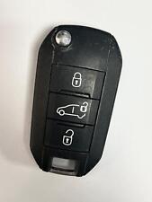 GENUINE PEUGEOT 3 BUTTON REMOTE FLIP KEY FOB PARTNER EXPERT TESTED 9809825177