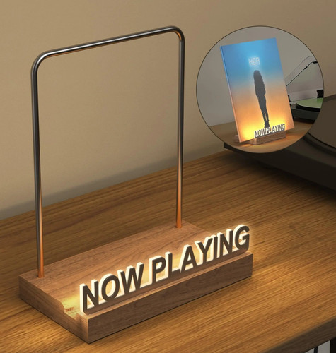 Now playing vinyl - record, stand