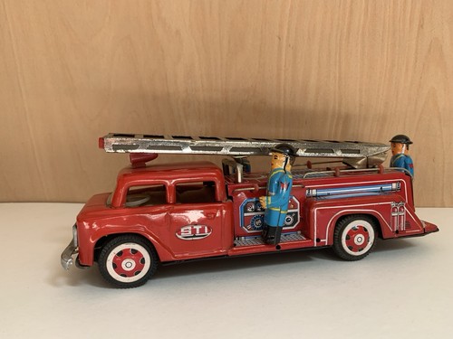Tin plate fire truck friction - tin,