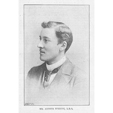 Arthur Everitt Victorian Rowing Champion - Antique Print 1895