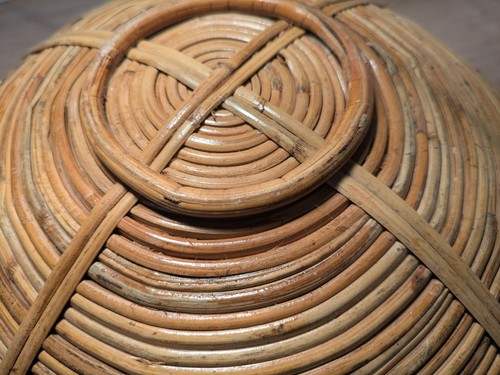 Large vintage rattan wicker - vintage,