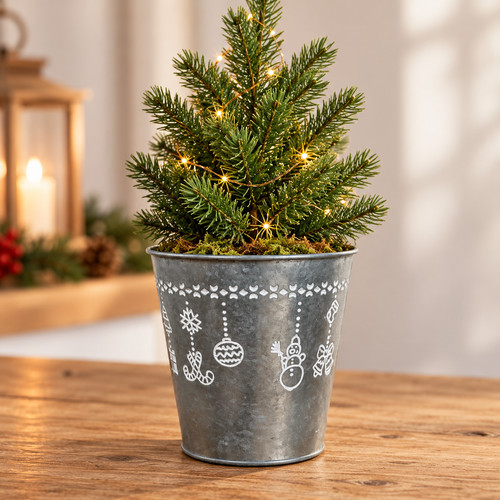 Galvanized silver christmas - silver,