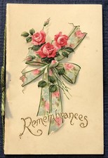 VINTAGE CARD -- REMEMBRANCE BIRTHDAY WISHES  --   FREE UK POSTAGE
