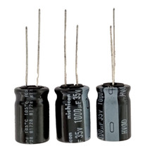 1000uF 35V Capacitors Electrolytic, Pack of 3, Low ESR Nichicon Long Life 105 C