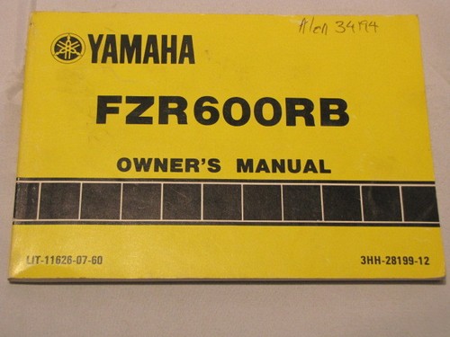 Yamaha fzr600 fzr600rb - fzr600rb, owner
