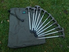 Trakker heavy duty fishing bivvy pegs (set of 11) CARP FISHING SET UP