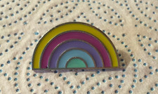 Rainbow enamel pin badge.