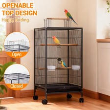 Metal Bird Cage Large Rolling