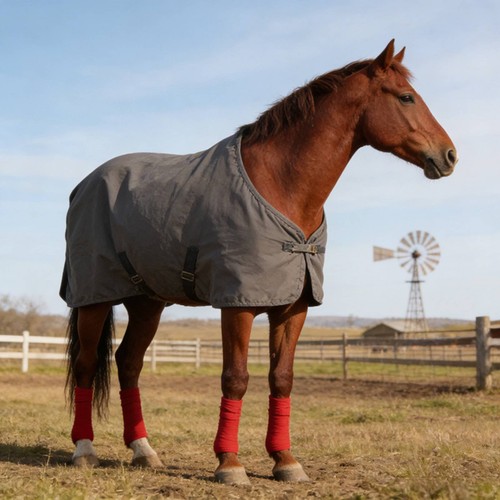 Winter horse blanket - winter,