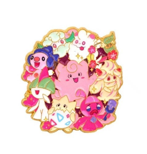 Pokemon group metal enamel pin - pokemon,