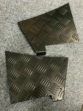 RDX Pair of Rear Wing Protectors for Defender 90 Chequer Plate in Black 