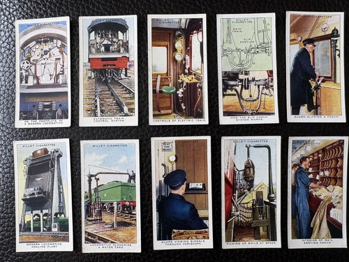 Cigarette cards railway - -,