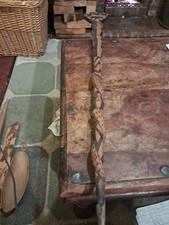 African Carved Walking Stick, 93cm Long