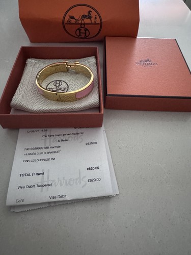 Hermes clic bracelet pink - h,