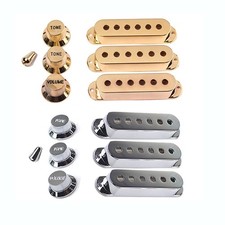 Guitar Pickup Cover 1 Volumes 2 Tone Knobs Switch Tip Single Coil Pickup Cover