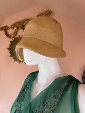 Antique 1920s Cloche Straw Hat
