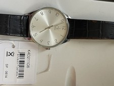 Mens Calvin Klein Leather Analogue Watch K9H2X6C6 Black Rose Gold New RRP £289