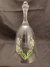 Vintage Avon Glass Bell 24% Full Lead Crystal Flowers December Narcissus Flowers