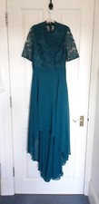 JJS high-low bridesmaid /Prom dress size 6 Peacock colour