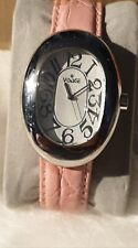 Ladies Visage Watch Large Face Pink Strap 19cms Fully Working Water Resistant