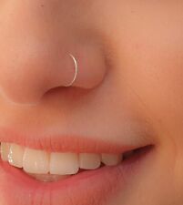 Fake Nose Ring Thin Extra Small 925 Sterling Hoop 6mm 8mm Seam Nose Piercing