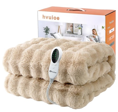 Electric heated throw faux fur - electric,
