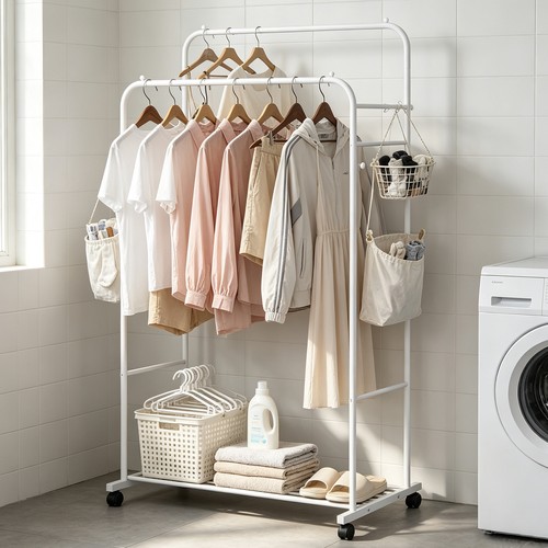 Double clothes rail rack - double,