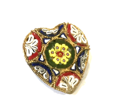 Vintage micro mosaic heart - micro,