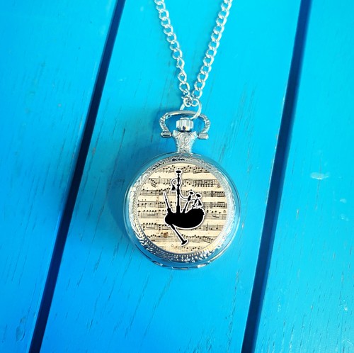 Bagpipes pocket watch - pocket,