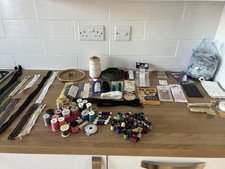 Vintage Sewing Haberdashery Job Lot Cotton Buttons Zips Accessories Etc