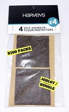 X100 Harveys Pack Of 4 Square Self Adhesive Floor Protectors, Joblot Bundle Sale