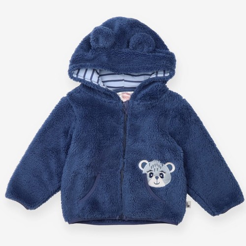 Fleece hoodie blue bear ears - fleece,