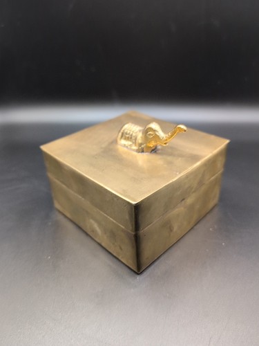 Vintage brass trinket box - vintage,