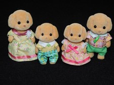 Sylvanian Families Toy Poodle Dog Family Figures Bundle