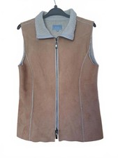 Per Una Faux Suede and Teddy Fleece Gilet, Size M
