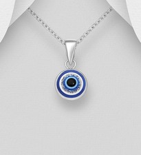 925 Sterling Silver Blue Resin