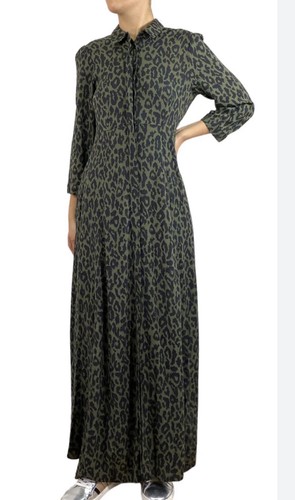 Zara leopard print maxi shirt