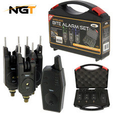 Set of 3+1 NGT VS Wireless Bite Alarms 3x Transmitters 1x Receiver Carp Fishing