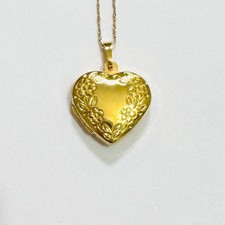 Solid 14k Yellow Gold Floral