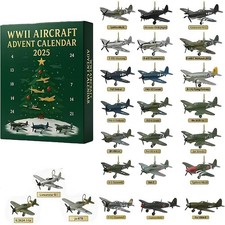 Aviation Warbirds Aircraft 2025 Advent Calendar - 2D Flat 24 Mini Warbirds New -