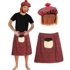 MEN'S TARTAN SCOTTISH KILT +