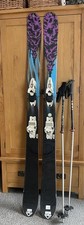 K2 Obsethed Twin Tip Skis With Bindings and Poles. 188cm. Bag included. 
