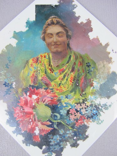 Antique spanish tile pickman - antique, tile.