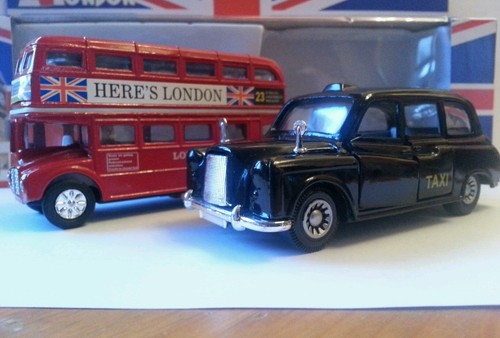 London bus taxi set - london,