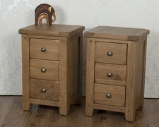 Solid oak bedside tables - solid, 3