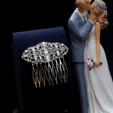 Hair Comb Art Deco Silver