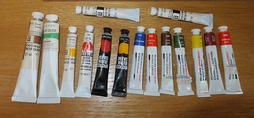 Vintage watercolour tubes - watercolour,