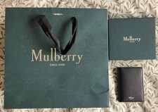 BNIB Mulberry Vertical Card Wallet Leather Black New With box and bag